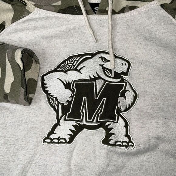 Maryland Terrapins Colosseum L Hoodie Salute To Service‎ Embroidered Sweatshirt - Picture 4 of 9